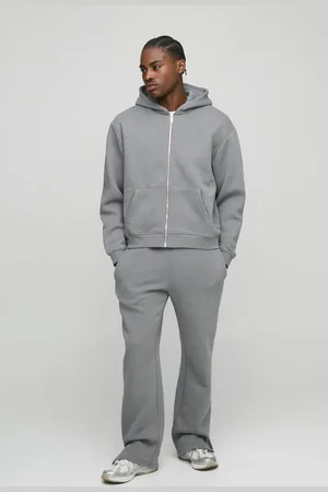 Boohoo 330gsm Oversized Boxy Zip Through Hooded Tracksuit - - M