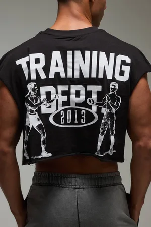 Boohoo Man Active Training Dept Cropped vest - - L