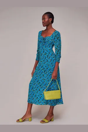 Whistles Womens Farfalle Flower Midi Dress - - 10