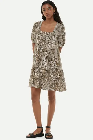 Whistles Womens Ink Spot Dress Leopard Print - - 8