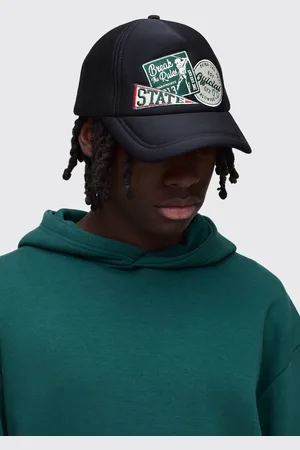 Boohoo Badge Patchwork Cap - - One Size