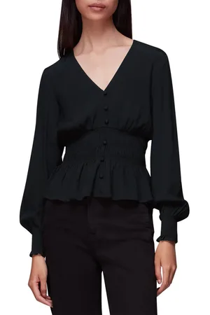 Whistles Womens Jenny Peplum Top Plain - - 6