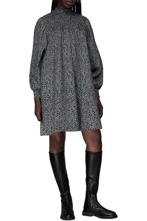 Whistles Womens Micro Bud Pintuck Dress Floral - - 10