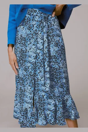 Whistles Womens Hyena Spot Wrap Skirt - - 12