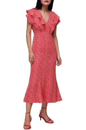 Whistles Womens Wiggly Lines Adeline Dress Printed - - 10
