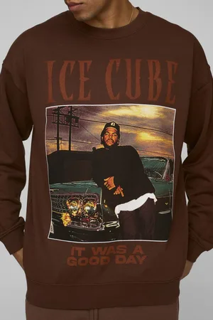 Boohoo Chocolate Oversized Ice Cube License Sweatshirt - - XS