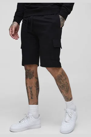 Boohoo Tall 260GSM Loopback Regular Fit Basic Cargo Shorts - - S