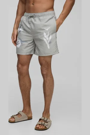 Boohoo Mid Length Printed Swim Shorts - - M