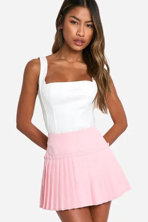 Boohoo Womens Woven Pleated Mini Tennis Skirt - - 16