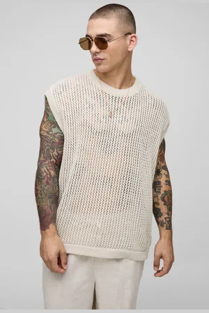 Boohoo Oversized Open Stitch Knitted vest - - M