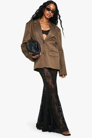 Boohoo Womens Lace Maxi Skirt - - 14