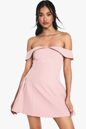 Boohoo Womens Bardot Structured Skater Dress - - 18