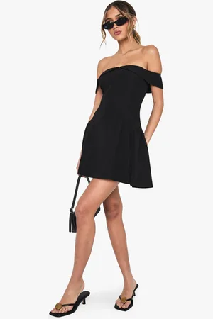 Boohoo Womens Bardot Structured Skater Dress - - 8