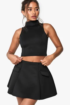 Boohoo Womens Scuba Pocket Detail A Line Skirt - - 6