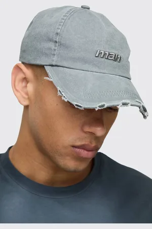 Boohoo MAN Embroidered Frayed Cap - - One Size