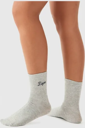 Boohoo Womens DSGN Studio Embroidered Sports Socks - - One Size
