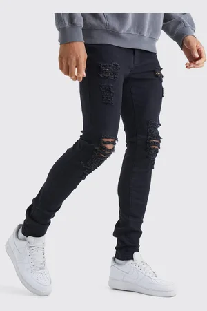 Boohoo Tall Skinny Jeans With All Over Rips - - 40