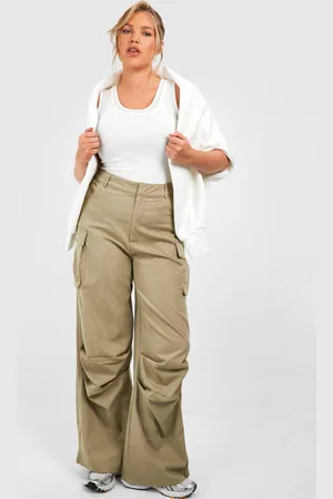 Boohoo Womens Plus Ruched Detail Cargo Trouser - - 16