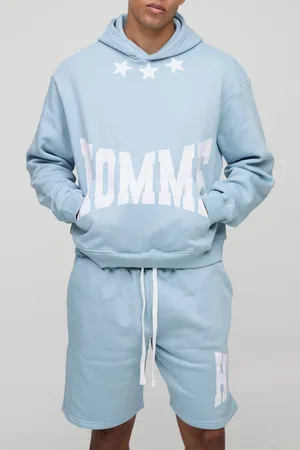 Boohoo Oversized Boxy Homme Hooded Short Tracksuit - - XL
