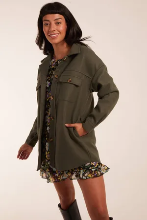 Blue Vanilla Womens Button Up Shirt Jacket - - L