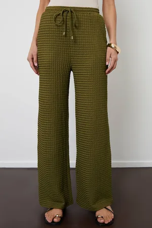 Threadbare Womens Textured Jersey Wide Leg Trousers - - 10