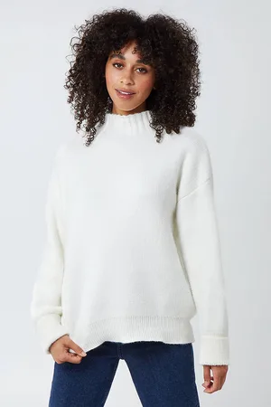 Blue Vanilla Womens Oversized Rollneck Jumper - - M/L