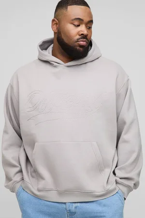 Boohoo Plus Oversized Boxy Official Contrast Stitch Hoodie - - 5XL