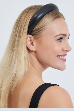 My Accessories Womens Faux Leather Padded Headband - - One Size