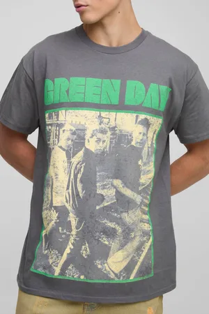 Boohoo Regular Fit Green Day License Printed T-Shirt - - M