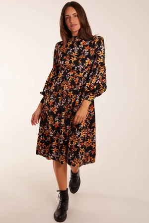 Blue Vanilla Womens High Neck Long Sleeve Dress - - 12
