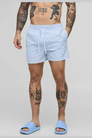 Boohoo Fixed Waistband Crinkle Smart Swimshort - - M