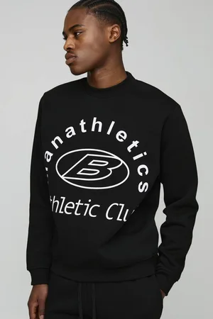 Boohoo Regular Athletic Club Printed Extended Neck Sweatshirt - - M