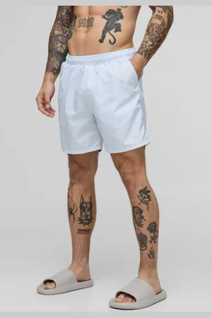 Boohoo Geo Pattern Mid Length Swim Short - - M