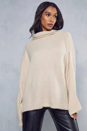 MissPap Womens Oversized roll/polo neck Jumper - - L/XL