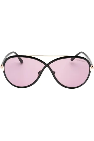 Tom Ford Rickie Violet Lens Shiny Sunglasses - One Size