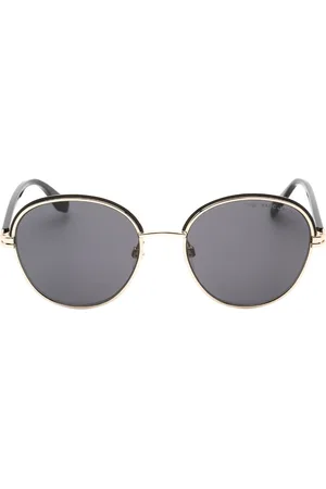 Marc Jacobs Round Grey Lensed Black Gold Sunglasses - - One Size