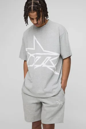 Boohoo Oversized M Star T-Shirt & Short Set - - XS