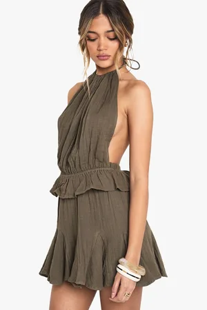 Boohoo Womens Cheesecloth Godet Hem Mini Skirt - - 14
