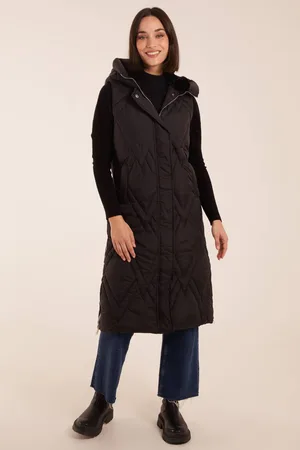 Blue Vanilla Womens Diamond Detail Padded Gilet - - XL