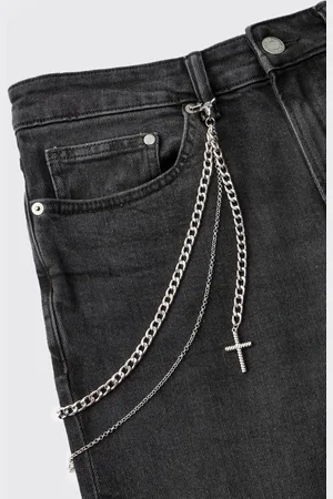 Boohoo Cross Jean Chain - - One Size