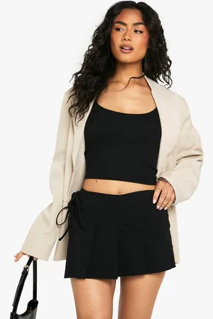 Boohoo Womens Bengaline Wrap Tie Side Skort - - 16