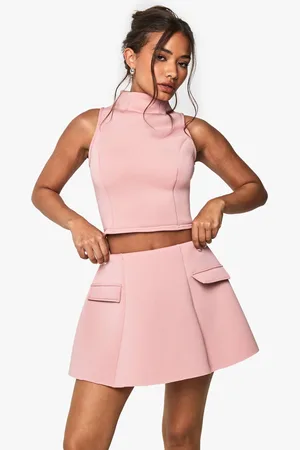 Boohoo Womens Scuba Pocket Detail A Line Skirt - - 12