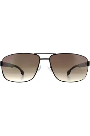 HUGO BOSS Rectangle Matte Gradient Sunglasses - One Size