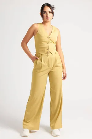 Urban Bliss Womens Lime Wide Leg Trouser - - 14