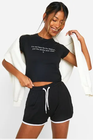 Boohoo Womens Only Here For The Drinks Baby Tee - - 10