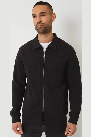 Threadbare Zip Through Pique Shacket - - XL