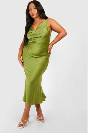Boohoo Womens Plus Cowl Neck Back Detail Midaxi Dress - - 26