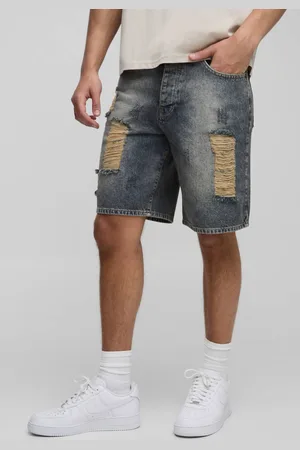 Boohoo Slim Rigid Vintage Denim Shorts - 32