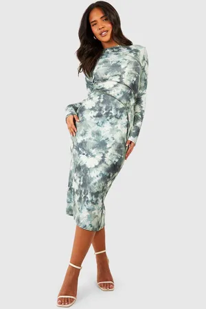Boohoo Womens Plus Seam Detail Abstract Midi Dress - - 22