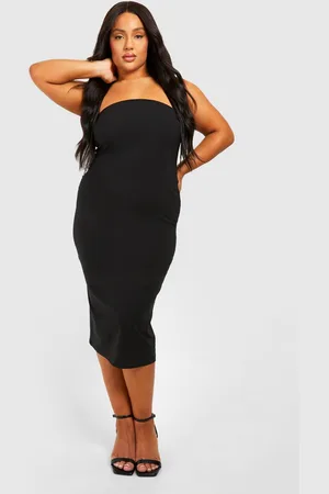Boohoo Womens Plus Bandeau Bengaline Midi Dress - - 16